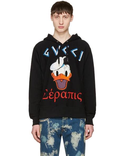 gucci black donald duck hoodie.